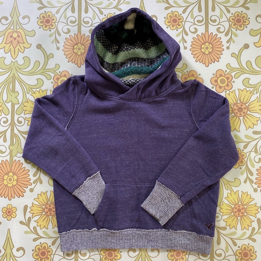 AEO purple heather hoodie - cute hood. soft.